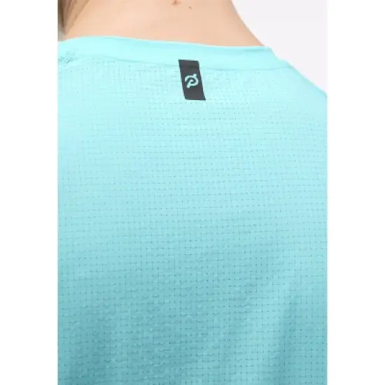 Peloton Men's Grid Jacquard Colorblock Short Sleeve, Aqua Sky image {3}