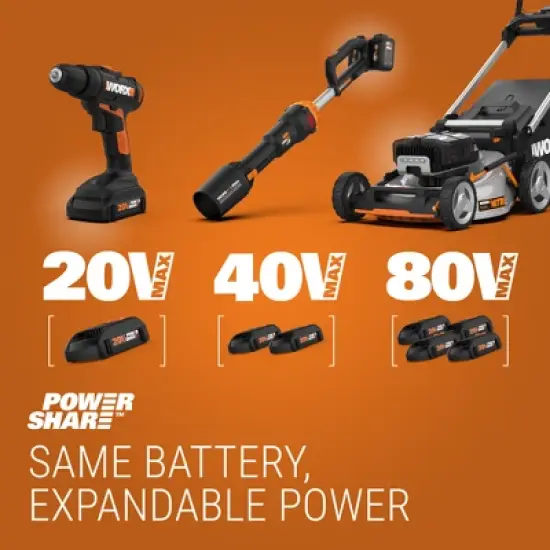 Worx WG184.9 40V Power Share 13" Cordless String Trimmer & Wheeled Edger (Tool Only) image {5}