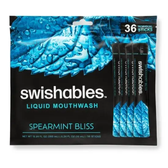 Swishables Liquid Mouthwash Sticks - Spearmint - 0.34 fl oz/36ct image {6}