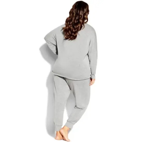 CITY CHIC| Women's Plus Size  Molly Sleep Top - grey - 18W image {1}