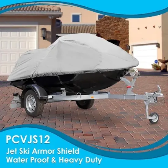 Pyle Jetski Protective Storage Cover for Weather Protection with Marine Grade Waterproof, Fits 118''-126'' image {2}