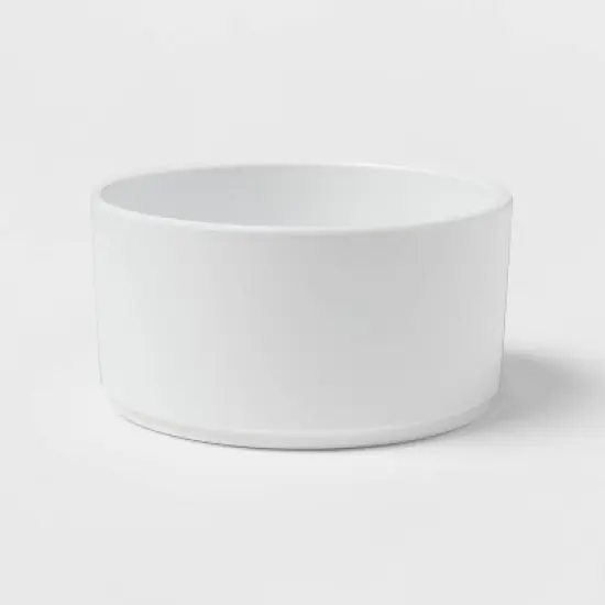 12pc Stoneware Stella Dinnerware Sets White - Threshold&trade;: Solid Dishware Set, Service for 4, Microwave & Dishwasher Safe image {4}