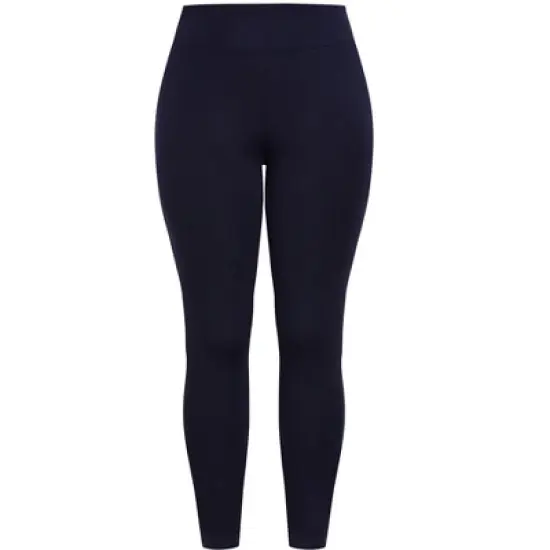 Women's Plus Size Pull On Ponte Pant Navy - regular | AVENUE image {2}