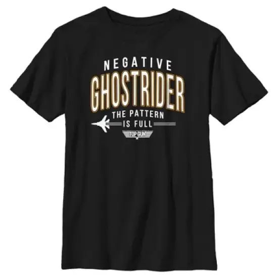 Boy's Top Gun Negative Ghost Rider the Pattern Is Full T-Shirt image {4}