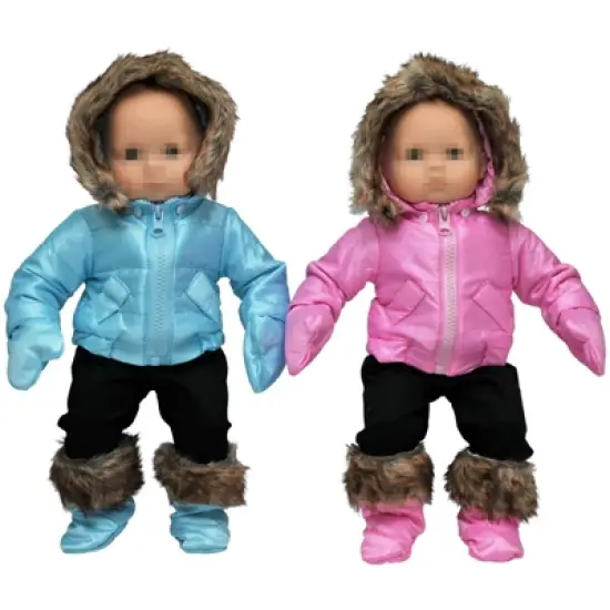 The Queen's Treasures 15" Baby Doll Clothes Set of Two Winter Outerwear image {2}