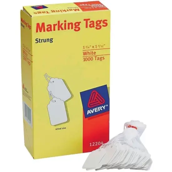 Avery Medium-Weight White Marking Tags 1 3/4 x 1 3/32 1 000/Box 12204 image {5}