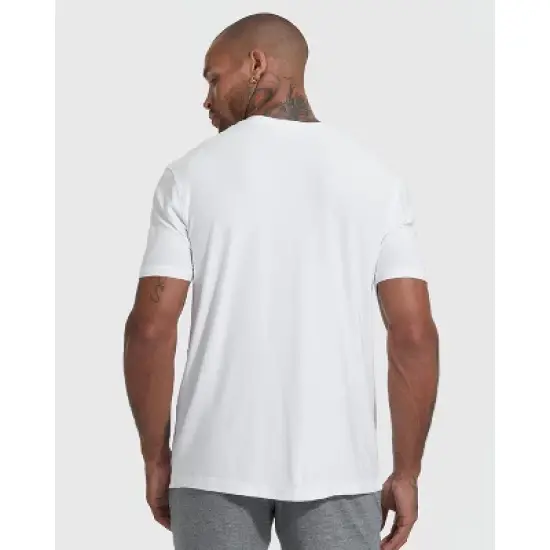 Men's All White Active Crew Neck 3-Pack - True Classic image {3}