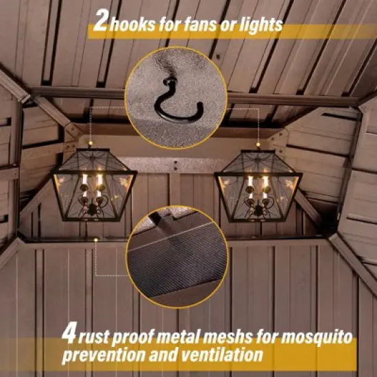 Lausaint Home 10'X12' Hardtop Gazebo image {5}