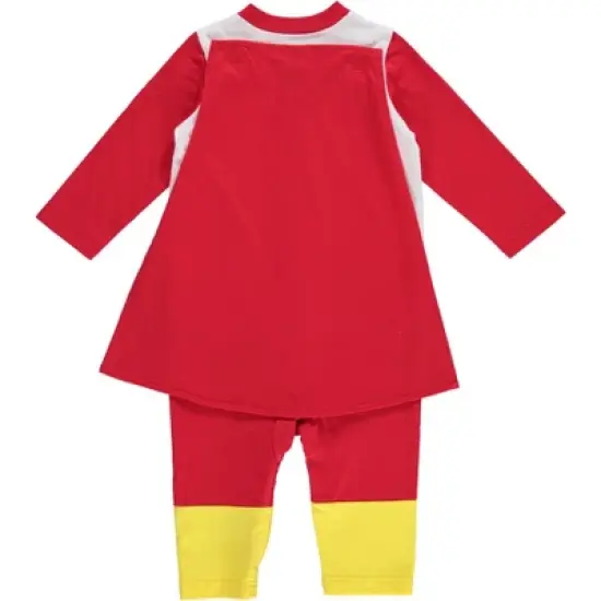 RYAN'S WORLD Red Titan Zip Up Costume Coverall Cape and Mask 3 Piece Set Toddler  image {2}