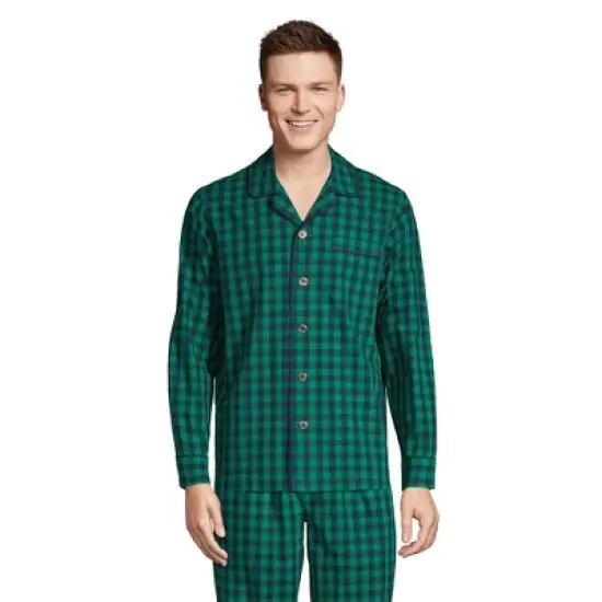 Lands' End Men's Poplin Pajama Shirt image {3}