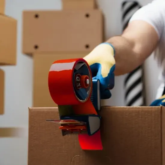 PSBM 36 Rolls Red Carton Sealing Tape 1.88" x 110 Yards for Packing, Shipping or Moving boxed, 2 Mil image {4}