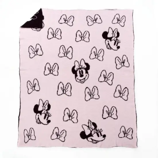 Minnie Mouse Rosy Bows 50x60 Feather Knit Throw image {2}