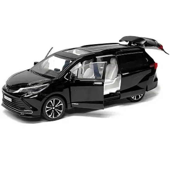 Toyota Sienna Minivan Black 1/24 Diecast Model Car image {1}