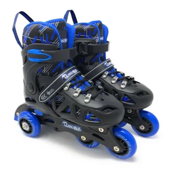 Chicago Skates Training Kids' Roller Skate Combo Set - Black/Blue image {7}