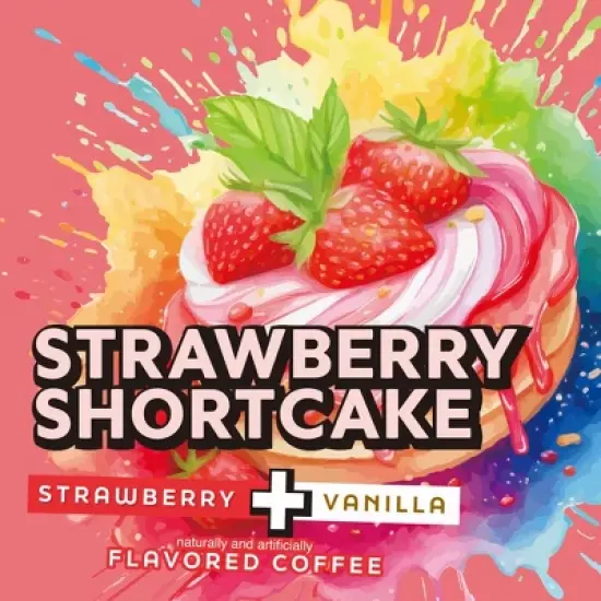 Java Factory Strawberry Shortcake Flavored Ground Coffee Bags, 10 oz each, 6 pack image {3}