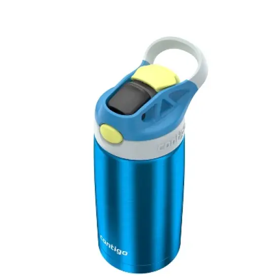 Contigo Kids' 13oz Stainless Steel Painted Blue Poppy Water Bottle Glacier: Toddler Insulated, Spillproof, Leakproof image {2}
