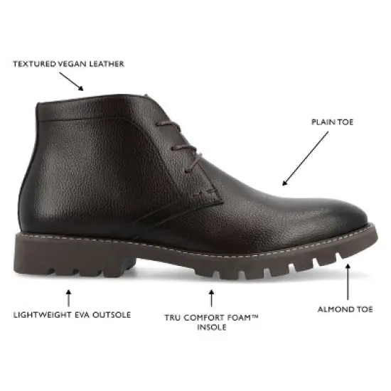 Vance Co. Arturo Tru Comfort Foam Plain Toe Chukka Boot image {7}