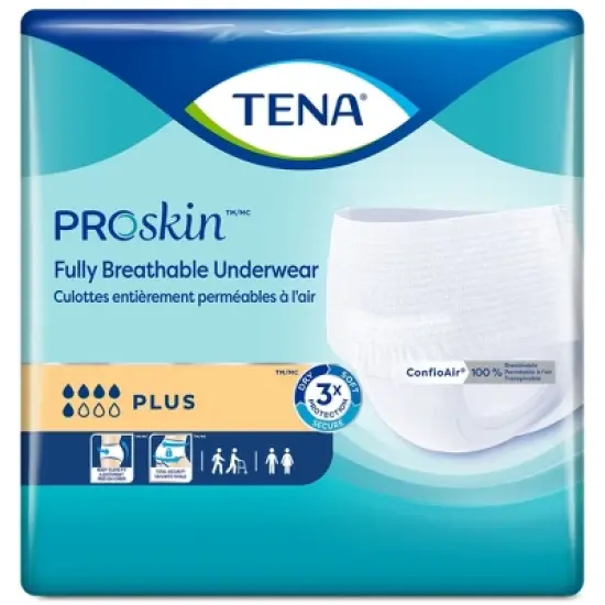 TENA ProSkin Plus Adult Disposable Underwear with ConfioAir Breathable Technology image {2}