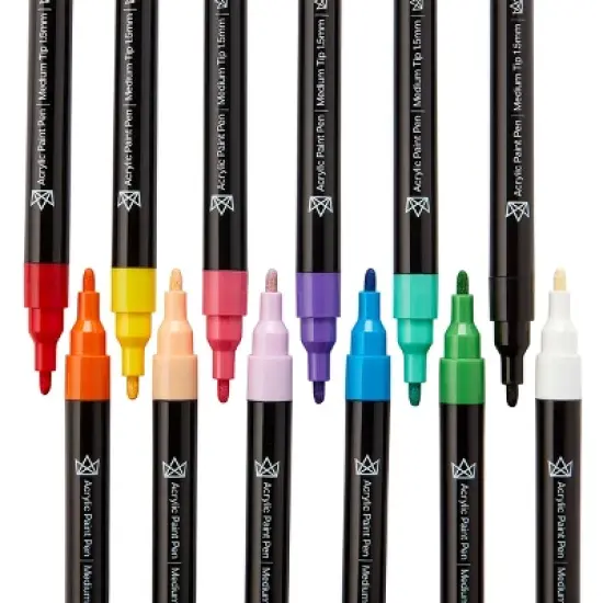KINGART PRO Paint Pens Fine Tip 12 Colors image {2}