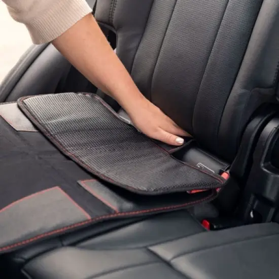 Diono Super Mat Car Seat Protector for Under Car Seat Includes 3 Mesh Storage Pockets Crash Tested - Black image {5}