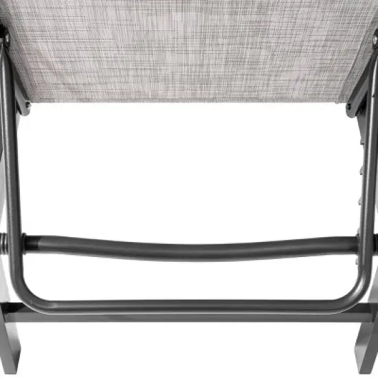 3pc Outdoor Aluminum Lounge Chairs with Side Table - Off-White - Crestlive Products image {3}