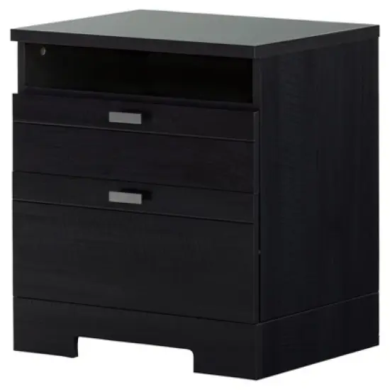 Reevo Nightstand with Drawers and Cord Catcher - South Shore image {10}