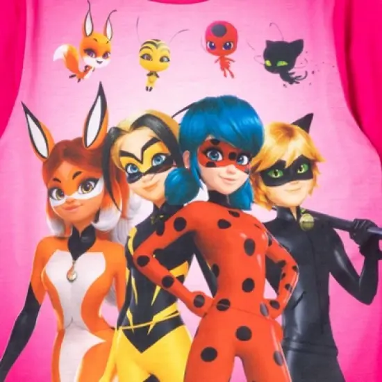Miraculous Vesperia Rena Rouge Cat Noir Girls Pajama Shirt and Pants Sleep Set Little Kid to Big Kid  image {5}
