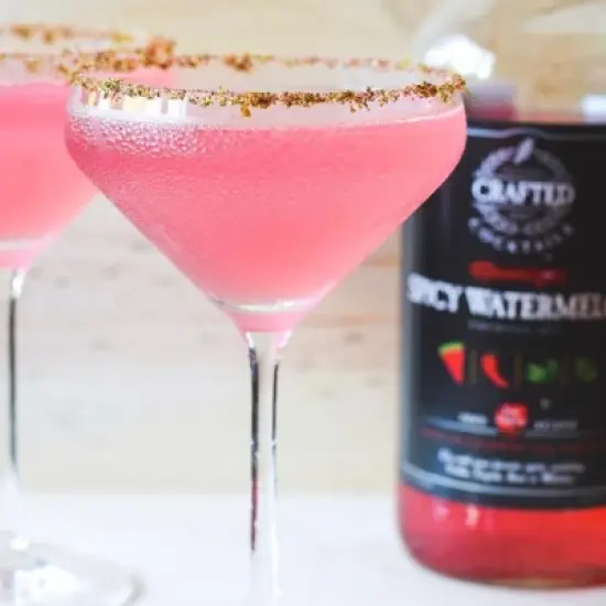 Crafted Cocktails Spicy Watermelon Mix: 2 Pack: 60 Calories, Watermelon, Habanero, Lime, Mint and Organic Agave: Craft Mojitos & Margaritas image {4}