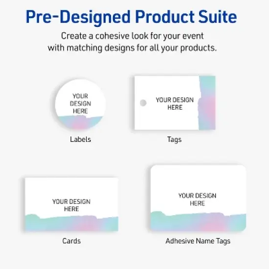 Avery Rectangle Shipping Labels, Watercolors Design, 2" x 3", 80ct image {6}