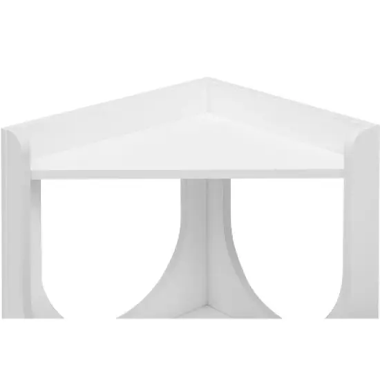 FURNIinspire Pet Beds Pet Furniture, Hollow Design Multifunctional Double Layer Cat Station, Cat Bed Cat House Cat Nest, White, 18.78"*18.78"*27.56" image {4}