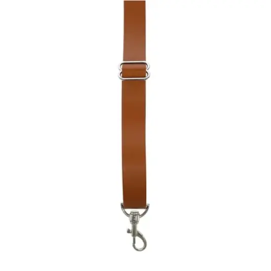 CTM Men's Big & Tall Smooth Coated Leather Suspenders with Metal Swivel Hook End image {3}