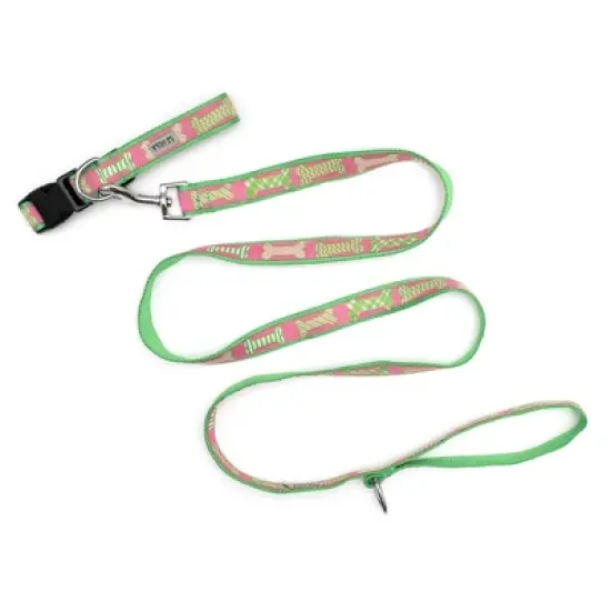 The Worthy Dog Preppy Bones Dog Leash image {1}