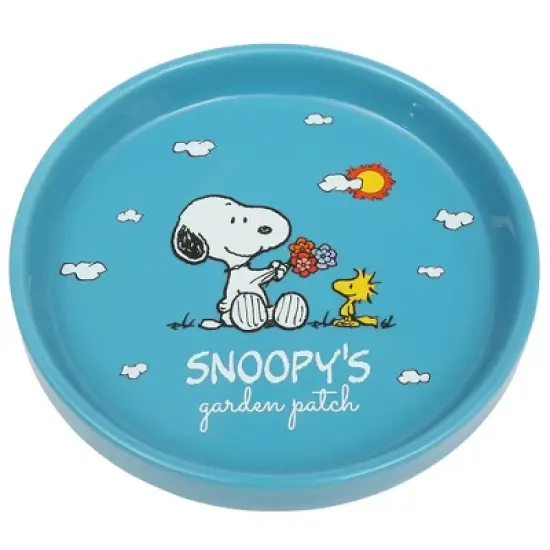 Peanuts Snoopy 6 Pack Stackable 5.5" Decorated Stoneware Bowl Set W/ Plate image {5}