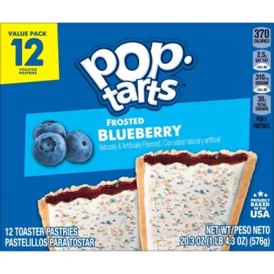 Pop-Tarts Frosted Blueberry Pastries - 12ct / 20.3oz image {7}
