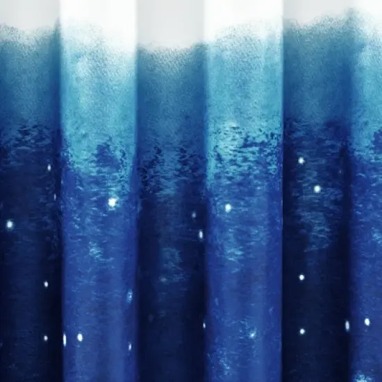 52"x84" Kids' Make A Wish Space Star Ombre Window Curtain Panels Navy/White Set - Lush D&eacute;cor image {2}