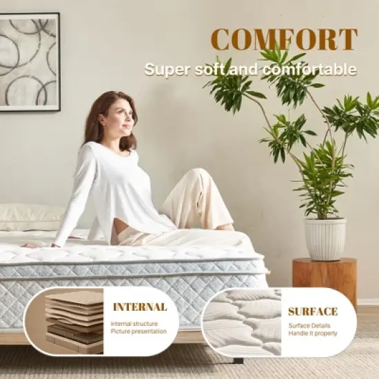 Dexmalle Hybrid Mattress in a Box with Memory Foam and Pocket Spring image {4}