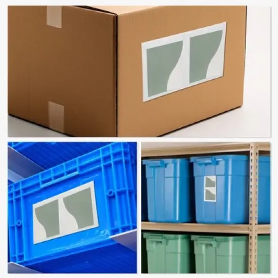 Vertical Label Holder 8.66"x6.14" Clear 10 Pcs image {5}