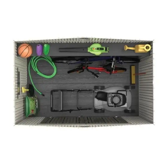 Lifetime 8' x 5' Tan Outdoor Storage Shed (60392) image {5}