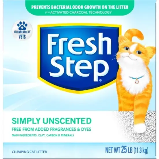 Fresh Step - Simply Unscented Litter - Clumping Cat Litter - 25lbs image {4}