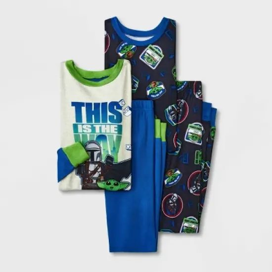 Boys' LEGO Star Wars: The Mandalorian Snug Fit 4pc Pajama Set - Blue image {3}