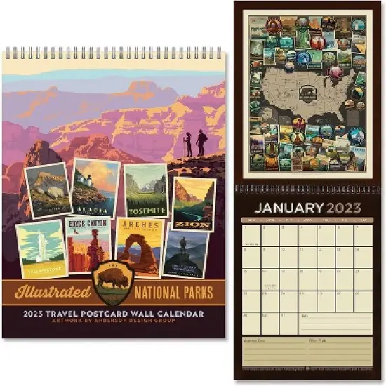 Americanflat 12 Month 2023 Calendar  - Monthly Format Large Wall Calendar - Hanging Wall Planner 10x26 Inches When Open image {9}