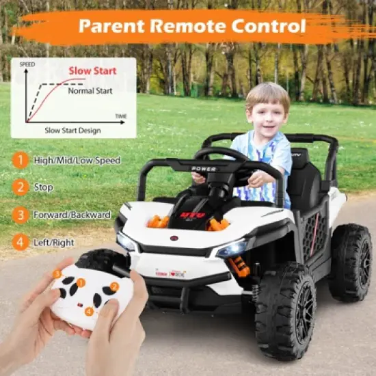 Infans 12V Kids Ride on Truck w/Parental Remote 3 Speeds & Reverse Forward Function image {9}