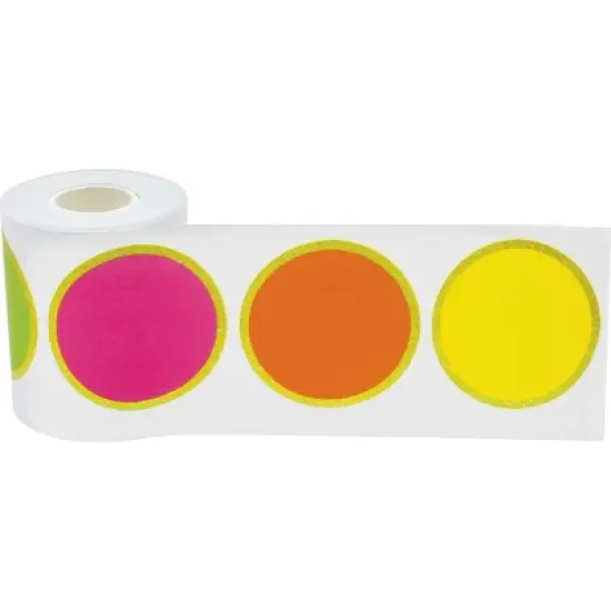 Teacher Created Resources&reg; Confetti Colorful Circles Straight Rolled Border Trim, 50 Feet Per Roll, Pack of 3 image {1}