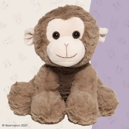 Bearington Giggles the Monkey: 10.5 Tall Stuffed Brown Monkey image {1}