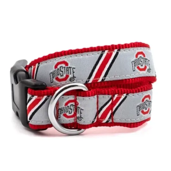 The License House Ohio State Buckeyes Dog Stripe Athletic Logo Collar image {1}