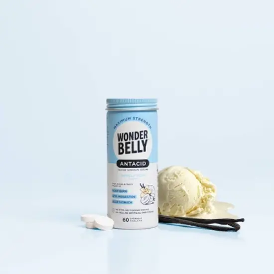 Wonderbelly Digestive Antacid Tablets - Vanilla Bean - 60ct image {1}