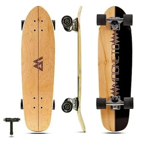 Magneto Complete Skateboard | 27.5" x 7.5", Canadian Maple Double Kick Concave Deck | For Beginners, Teens & Adults (Music) image {7}