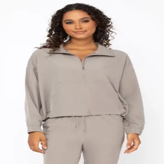 90 Degree By Reflex Womens Citylite Full Zip Jacket with Front Pockets and Side Bungee Cords image {5}