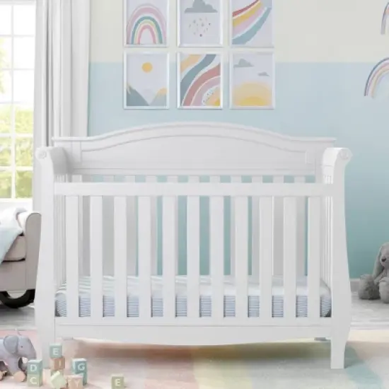 Delta Children Lancaster 4-in-1 Convertible Crib - Bianca White image {1}
