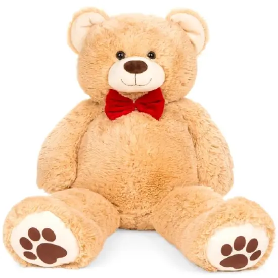 Best Choice Products 38in Giant Soft Plush Teddy Bear Stuffed Animal Toy w/ Bow Tie, Footprints image {7}